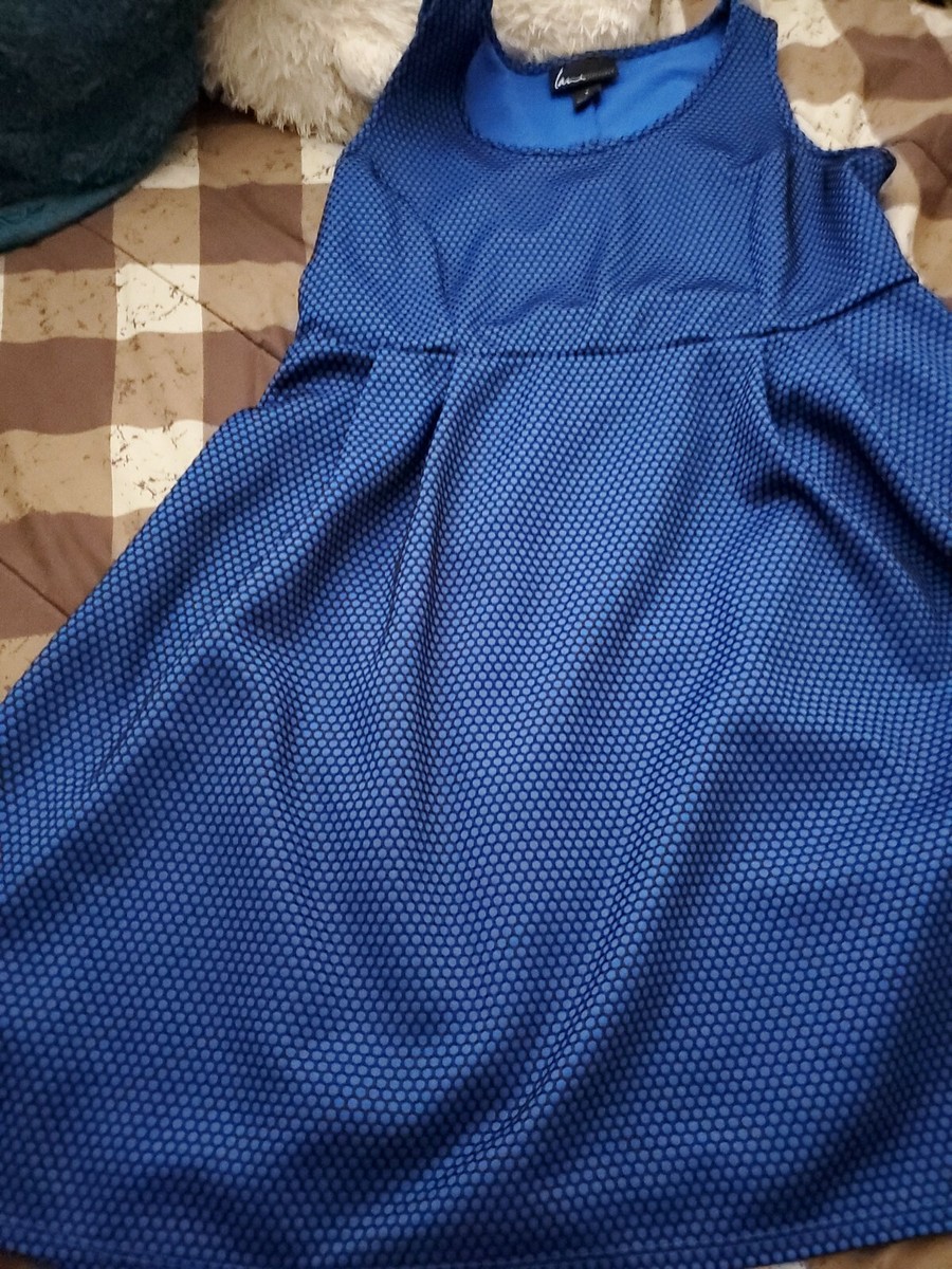 Lane Bryant 16 Women's Dress Blue Eyelet Lace Mesh Party Cocktail dress