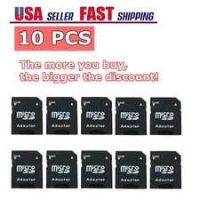 10x Micro SD Adapter TransFlash TF To SD SDHC Memory Card Adapter Converter Lots