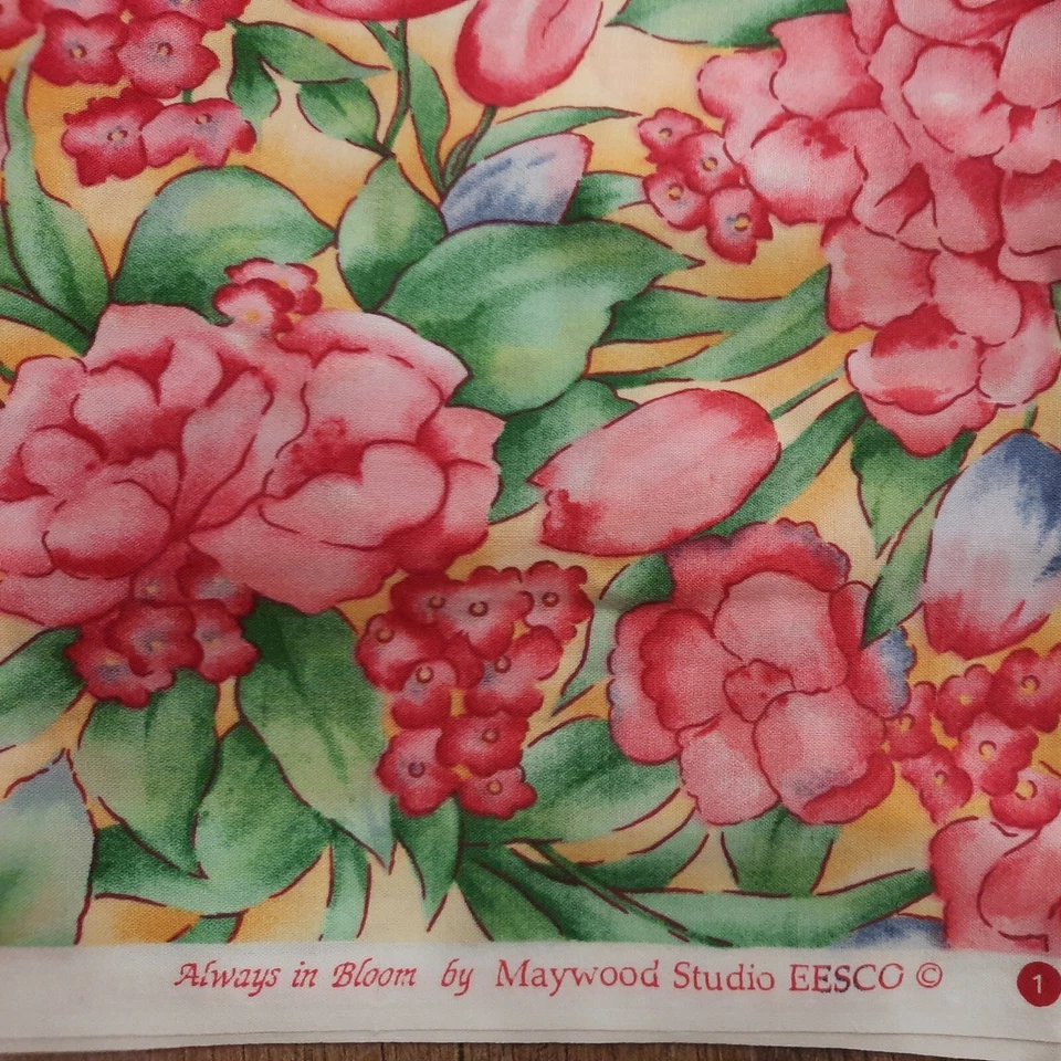 Quilting Fabric Always In Bloom Maywood Studio 42" X 36" Cotton Fabric Floral - Image 4 of 4