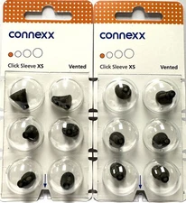 2 Packs of Connexx XS Vented Click Sleeves. 12 Total. Fits Signia, Silk, Rexton.