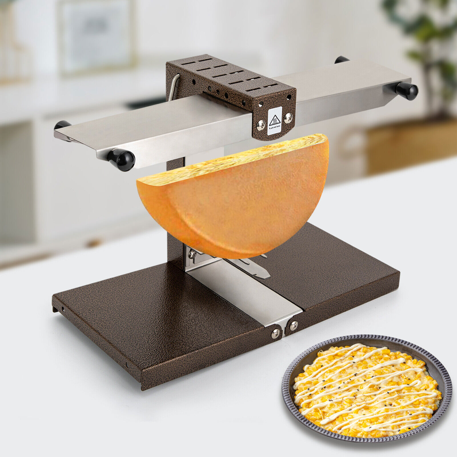 Portable Electric Half Wheel Cheese Heater Cheese Melting Machine 110v 1000w