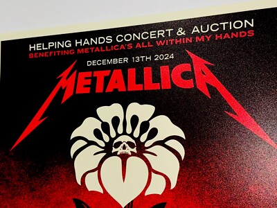Metallica Poster Fairey Obey YouTube Los Angeles CA 2024 Official