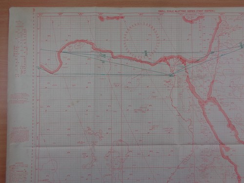 WW2 RAF plotting map of THE MIDDLE EAST entitled "BENGHAZI - ADEN" - 第 4/10 張圖片