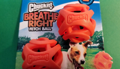 NEW!   Chuckit Breathe Right Fetch Ball Dog Toy Small 2 pack Launcher compatible
