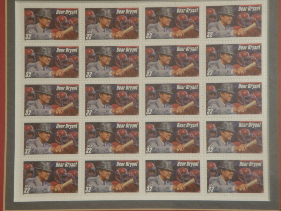 U.S Stamps, SC#3148, MNH, FDC, FRAMED & MATTED, Bear Bryant Football Coaches 32¢ - Image 4 of 4