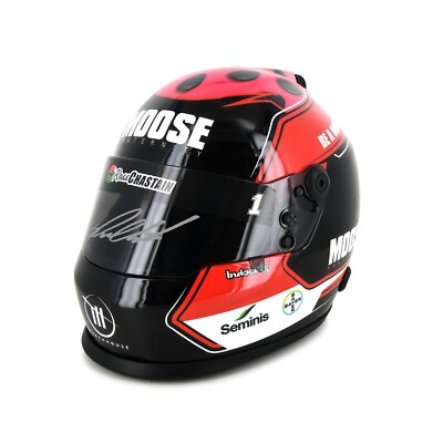 Ross Chastain AUTOGRAPHED Moose Collectible 1/2 Scale Mini Helmet - 6'' X 5'' X 5''