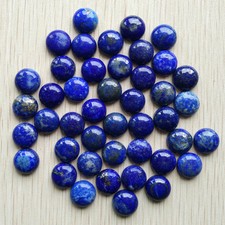 Wholesale 50pcs 12mm natural Lapis Lazuli round CAB CABOCHON stones DIY No Holes