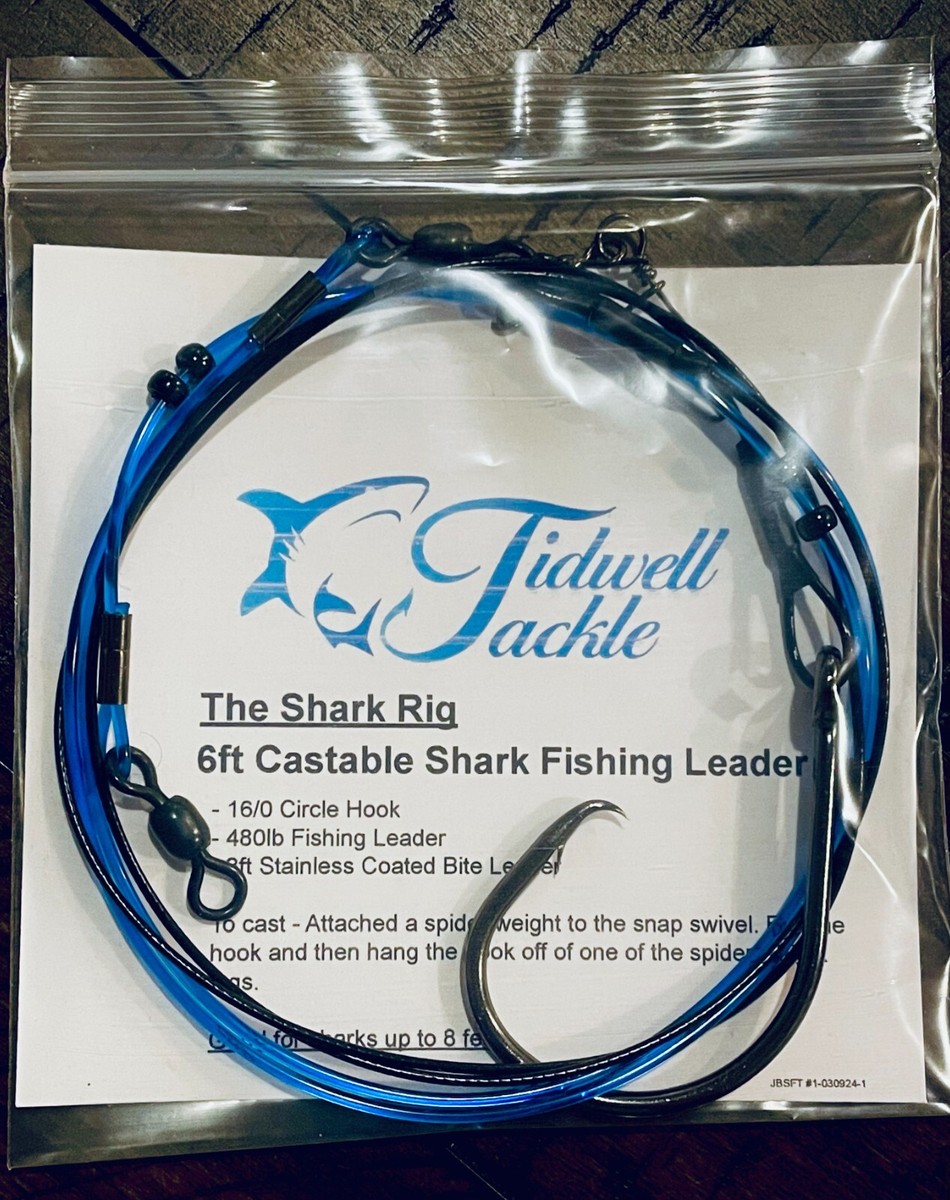The Shark Rig -6 ft Castable Shark Fishing Leader -16/0 Circle