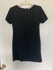 Mi Ami Black Faux Suede Shift Dress Size XS