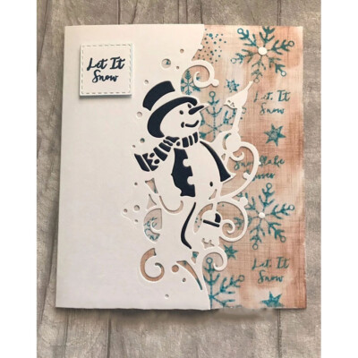 Weihnachts Schneemann Stencil Cutting Dies Scrapbooking Stanzschablone Karte DIY