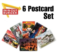 In N Out Burger Sealed Set of 6x (5x7) Postcards New INO Post Cards