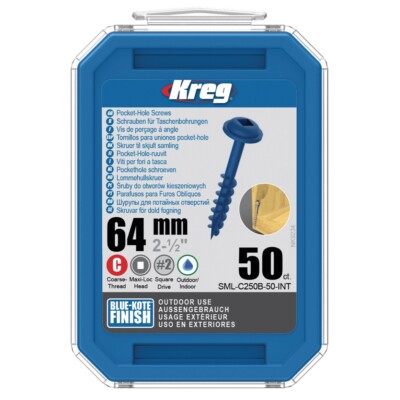 KREG Pocket-Hole Linsenkopfschraube 64 mm 50 Stk. outdoor ( SML-C250B-50-EUR )
