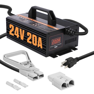 24V 20A Forklift Battery Charger, 24 Volt Forklift Charger Smart Automatic 24...