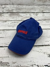 VTG Rapala Fishing Lures Basic Blue Embroidered Spell Out Strapback Hat Cap
