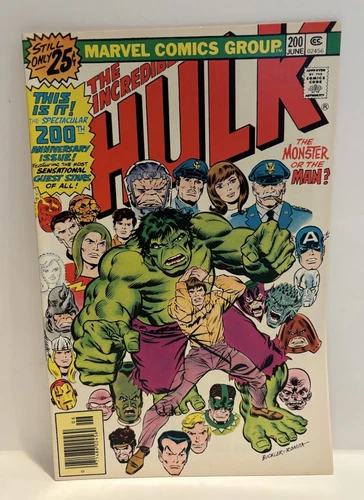 1976 Vintage Marvel Comic Book: Incredible Hulk 200th Anniversary Issue