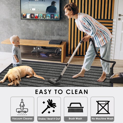 Heavy Duty Rubber Barrier Mat Non Slip Hall Hallway Kitchen Runner Rug Door Mats - Picture 21 of 47