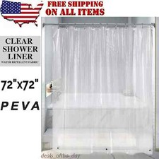 Clear Shower Curtain Liner 4G Heavy Duty PEVA Waterproof with 72''x72''