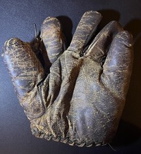 Vintage Split Finger Leather Baseball Glove