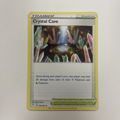 Pokemon - Sword & Shield Evolving Skies - 2021 - CRYSTAL CAVE - 144/203 - NM
