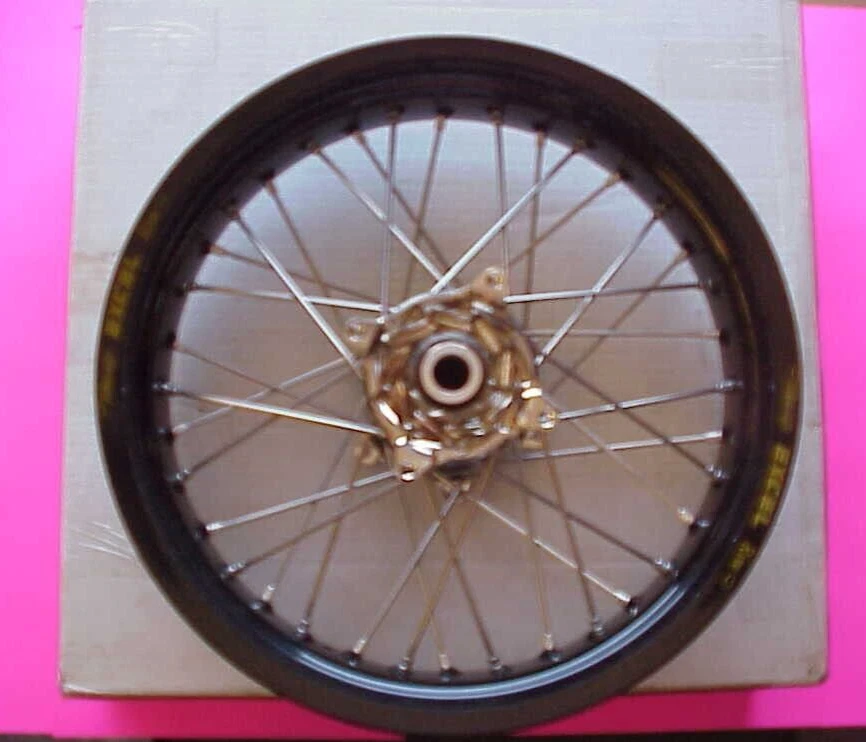 03-06 Rueda trasera Kawasaki KX125 KX250F KX450F RMZ250 Talon negro níquel 17X4,25 Foto 2 de 3