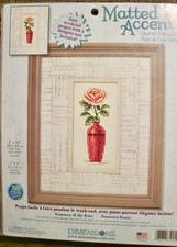 Dimensions "Romance of the Rose" Matted Cross Stitch Kit - FACTORY SEALED