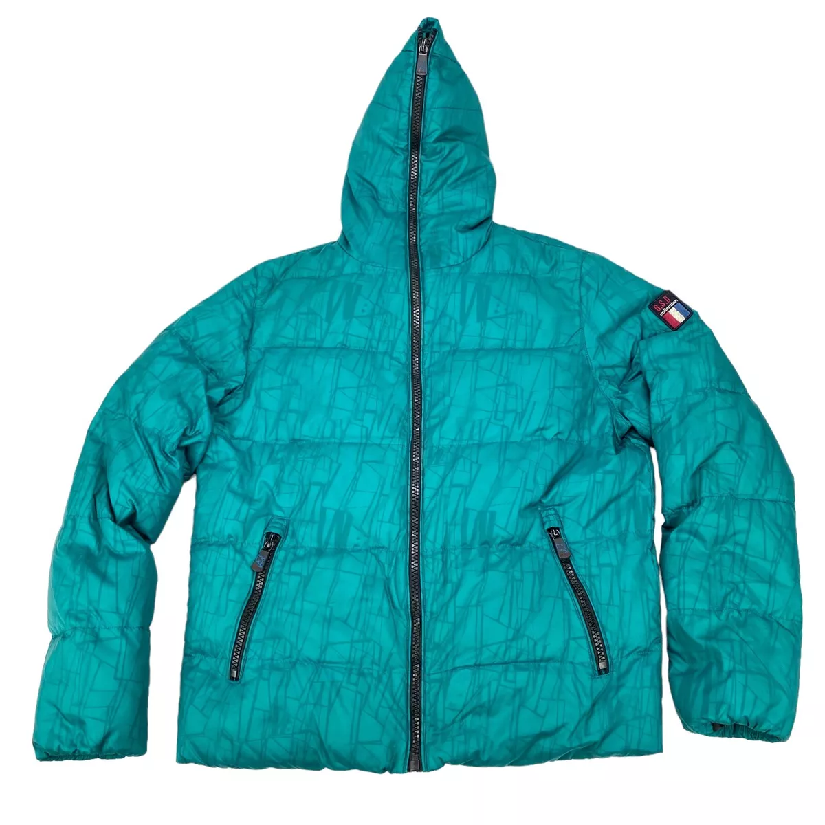 Bosideng BSD Collection Women's Puffer Jacket Teal w/ Full-Zip Hood Sz M 180/96A