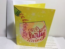 BIRTHDAY CARD "CHEERS" AVANTI GREETING CARD NEW WITH WHITE ENVELOPE MADE IN USA