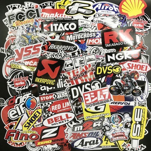 120Pcs Auto Car Parts NHRA Drag Racing Vinyl Graphics Stickers Bomb Decals Pack - Picture 4 of 8