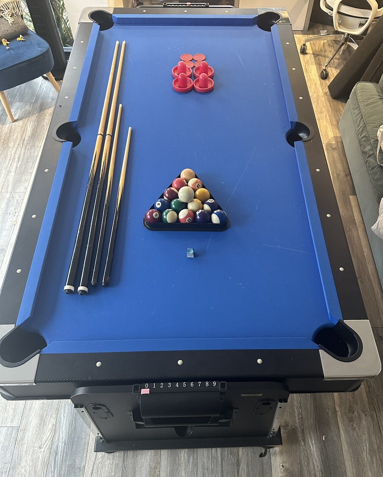 7ft 2 in 1 Pool Table Tennis Air Hockey Games Table eBay