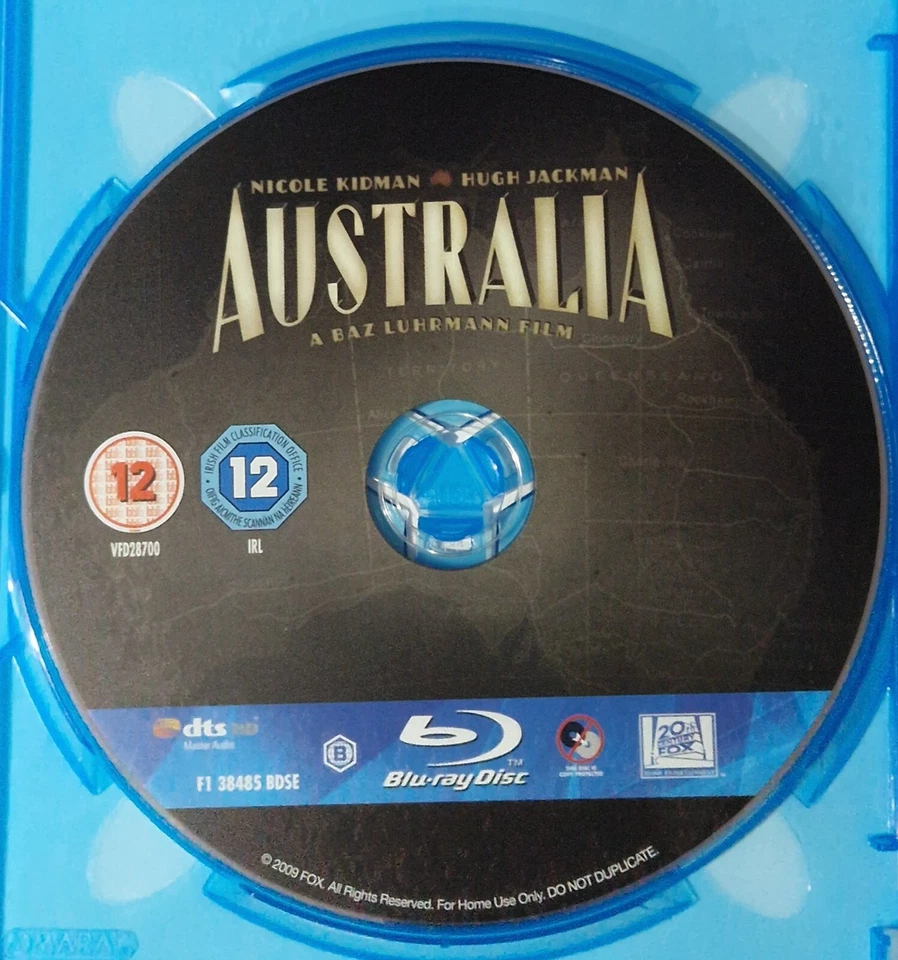 Australia BLU RAY Starring Nicole Kidman Hugh Jackman - Image 3 of 3