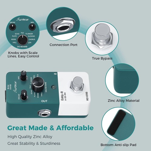 Asmuse Eddy-R A-55-94 Hall Effekpedal für Gitarre - Bild 5 von 8