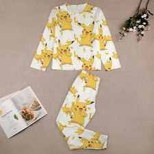 Cute Pika Poke Anime Japanese  AOP Unisex Pyjamas Sets Size S - 5XL