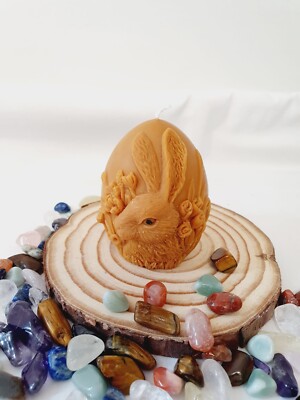 OSTERHASE EIKERZEN, STARK DUFTEND, DEKORATIV, GESCHENKKERZEN