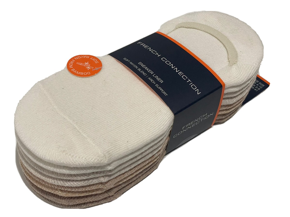 French Connection Women's Sneaker Liners No-Show Socks 8Pk