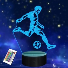 Soccer Night Light, 3D Optical Illusion Lamp for Idea Birthday Xmas Gifts
