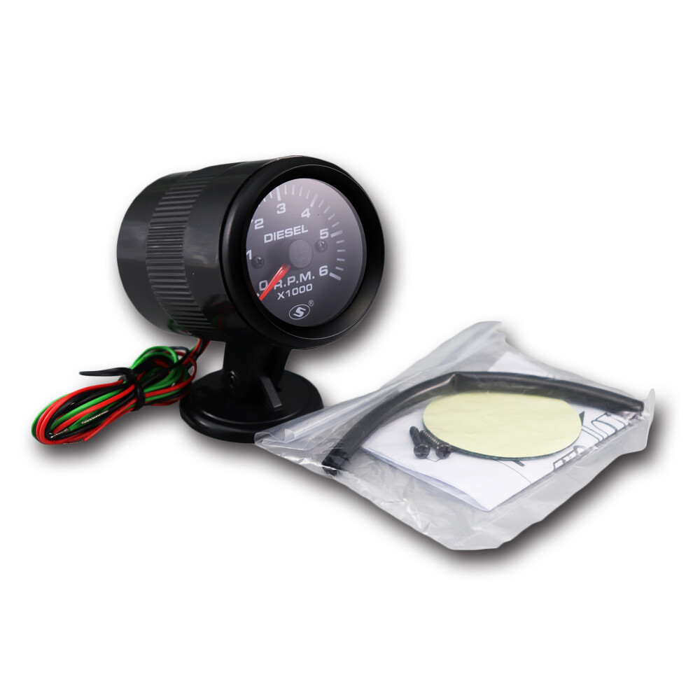52mm Universal Tachometer On Dash For Diesel Engine 6000 RPM For