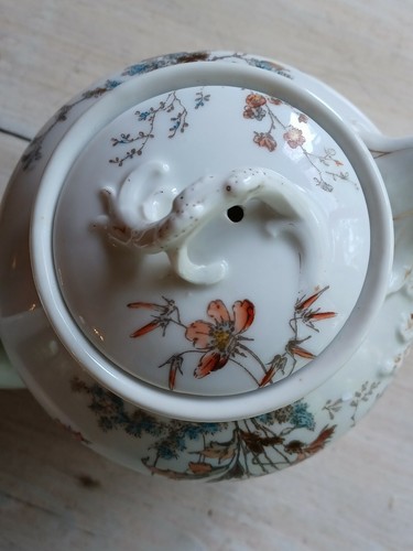 RARE Antique 1880s HAVILAND & Co LIMOGES Tea Pot COFFEE Teapot w/ LID H348 - Picture 3 of 12