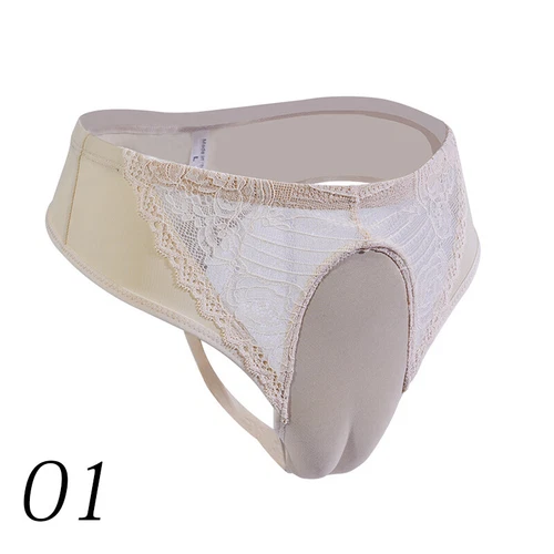 Men Hiding Gaff Panties Soft Shaper Shapping Brief Crossdressing T-Back S-4XL - Picture 6 of 28