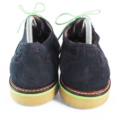 Banana Republic Taylor Wingtip Suede Oxfords Navy / Lime 