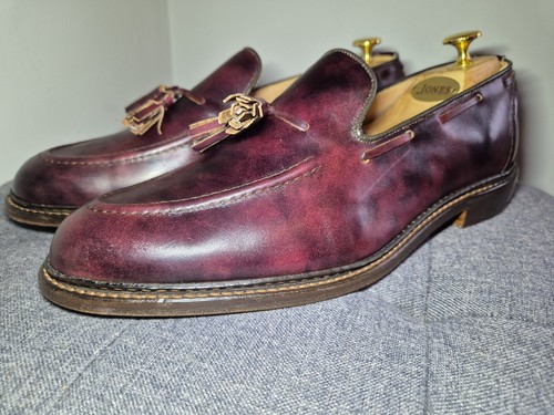 Mocassini Trickers 'Elton' nappa 9 UK bordeaux scarpe eleganti formali - Foto 8 di 20
