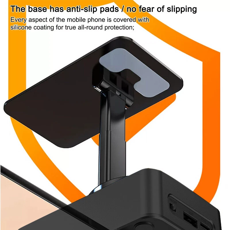 3-in-1 Power Bank Bracket with Bluetooth Speaker & Phone Tablet Mount