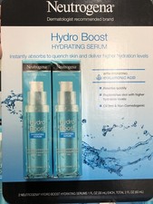 Twin Pack- Neutrogena Hydro Boost Hydrating Serum with Hyaluronic acid 1fl oz ea