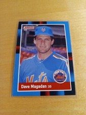 1988 DONRUSS #323 DAVE MAGADAN New York Mets Baseball Card, 3rd Base, Star. (NM)