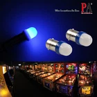 10x #1893 #44 #47 #1847 BA9S Frosted Blue LED Pinball Arcade Light Bulb  6.3V P3