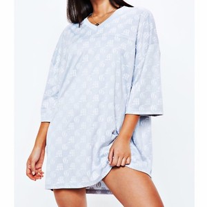 oversized blue t shirt dress