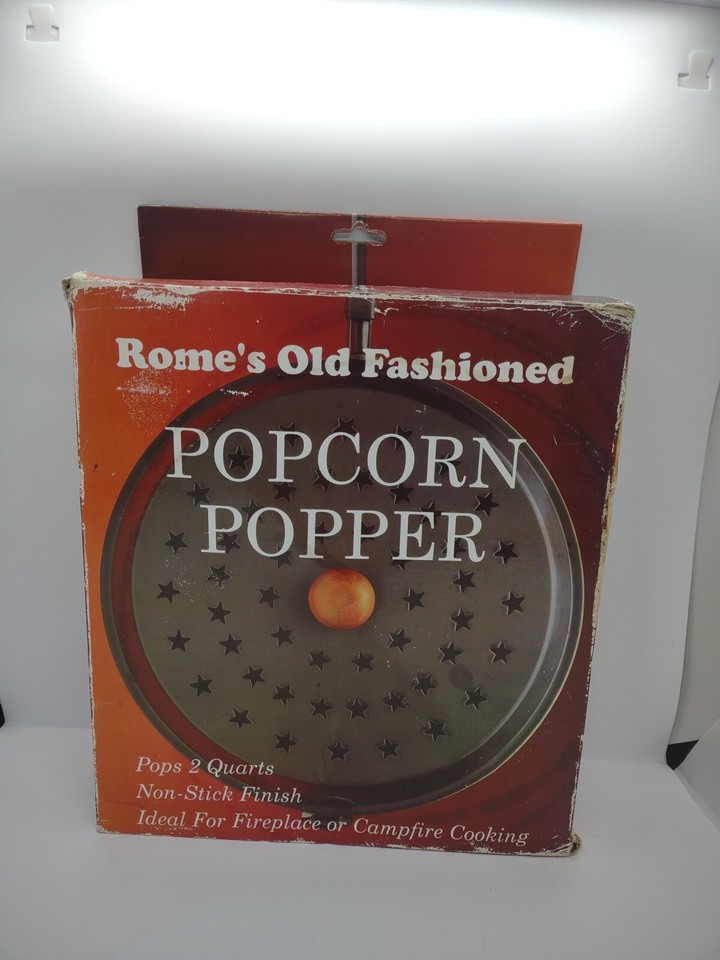 Rome Original Popcorn Popper 2 Qts Fireplace Campfire 27” Camping Gear