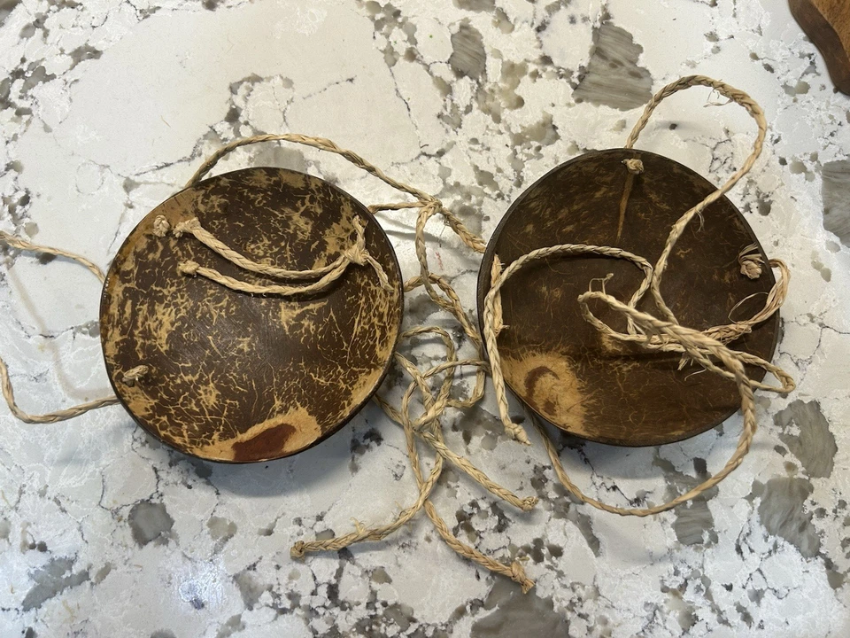 Sujetador de Colección con Cáscara de Coco y Cordel Top Hawaiano Luau Conjunto Disfraz Fiesta Foto 2 de 3