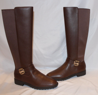 COACH FARRAH TALL LEATHER RIDING BOOTS WALNUT BROWN SZ 6 NIB