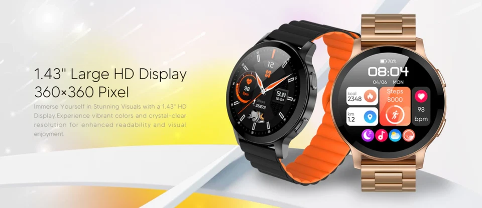 XINJI COBEE C3 SMART WATCH black and orange from inside strap* BRAND NEW SEALED - Image 2 of 4