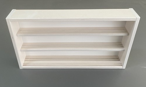 VitrinenSchmidt®025 HO Vitrine Schaukasten Spur H0 60cm - 100cm "weiß" gebeizt - Photo 3/18